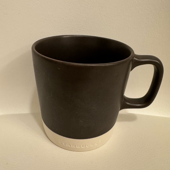 Starbucks 2018 Dark Brown Matte and White Coffee Cup Mug - Picture 2 of 4